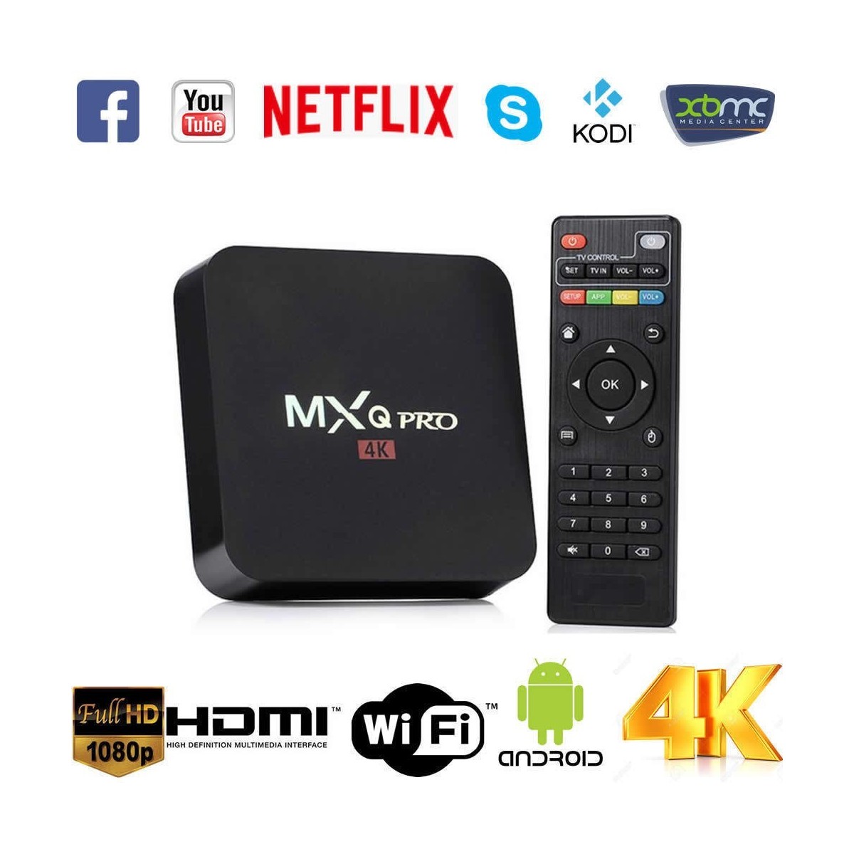 Décodeur TV réseau pour Android TV Box, lecteur réseau, WiFi Core, jeu  vidéo, Smart TV Box, lecteur multimédia intelligent 4K, 8 Go, Q96, L1,  façades - AliExpress