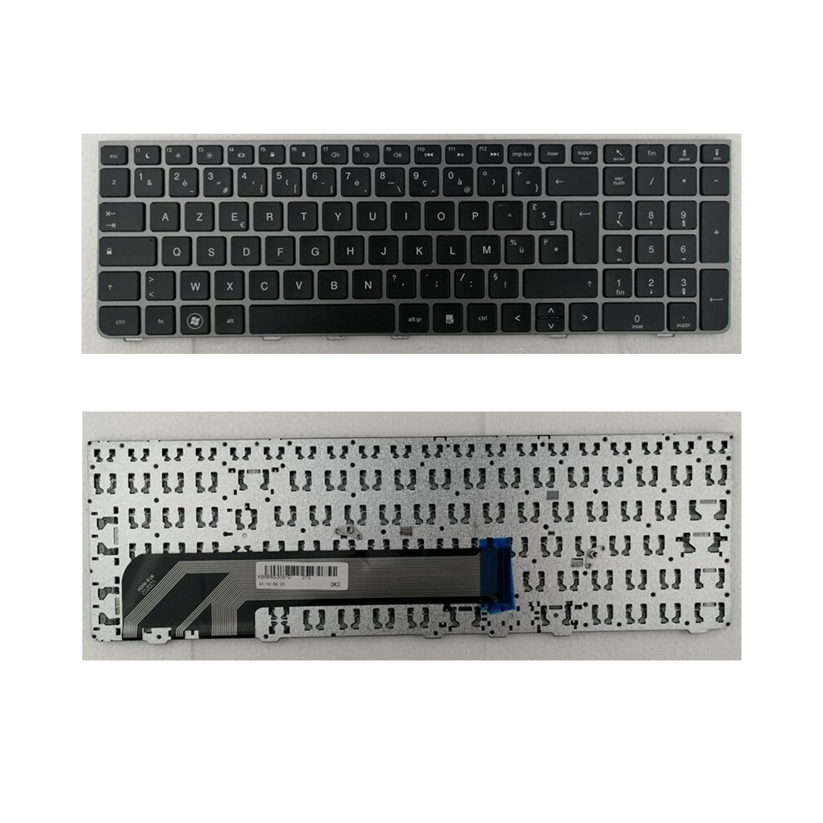 Clavier Français Azerty pour HP ProBook 4530s 9Z-N6MSV-00F - Cadre Inclus