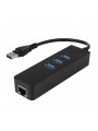 Adaptateur Ethernet RJ45 3 ports USB3.0 Hub réseau câblé