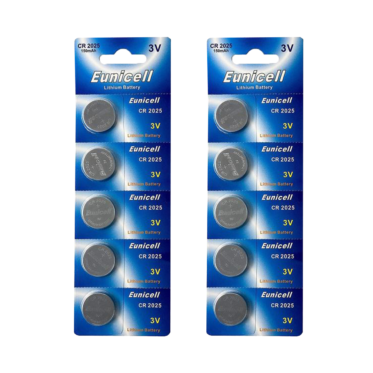 LOT DE 10 PILES EUNICELL BOUTONS CR2025