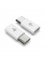 2x Adaptateurs Micro USB vers Type-c Blanc